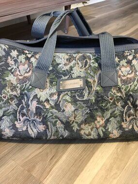Vintage Bellissimo Tapestry Overnight Travel Bag